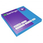 Стикеры 75х75 с кл краем 80л синий неон Berlingo Ultra Sticky
