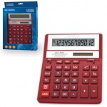 Калькулятор 12 разр Citizen SDC-888ХRD 203х158мм большой двойное питание красный