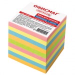Блок для записей непроклеенный куб 9х9х9см цветной Офисмаг