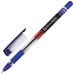 Ручка шариковая синяя Brauberg Spark масляная с грипом печать узел 0,7мм линия письма 0,35мм