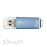 Флеш диск 16GB SMARTBUY V-Cut USB 2.0 металлический корпус синий SB16GBVC-B