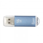 Флеш диск 16GB SMARTBUY V-Cut USB 2.0 металлический корпус синий SB16GBVC-B