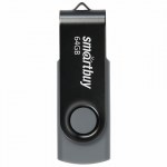 Флеш-диск 64 GB SMARTBUY Twist USB 2.0, черный, SB064GB2TWK 