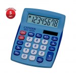 Калькулятор 08 разр Citizen SDC-450NBLCFS двойное питание 87*120*22мм синий