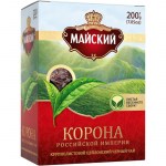 Чай 200гр Майский Корона Рос.Империи черный листовой/18