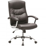 Кресло для руководителя Easy Chair 550 TR черное (рециклированная кожа с компаньоном, металл)