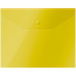 Конверт на кнопке А5 OfficeSpace 150мкм полупрозрачный желтый