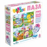 Пазл Baby Puzzle Для девочек 4 в 1 4-6-9-12 элементов Origami
