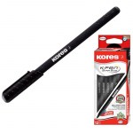 Ручка шариковая черная Kores K0R-M Super Slide 0,5мм треу корп черн прорез