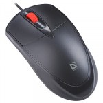 Мышь Defender Icon MB-057, бесшумная, USB, черный, 3btn+Roll кабель 1,8м