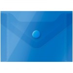 Конверт на кнопке А7 OfficeSpace 74х105мм 150мкм полупрозрачный синий