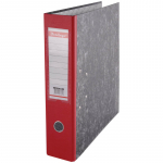 Папка с арочным механизмом (регистратор) 70мм Berlingo Standart мрамор карман метал кант красный