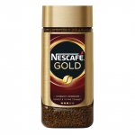 Кофе растворимый 190гр Nescafe Gold сублимированный банка стекло