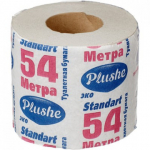 Туалетная бумага втулка 54м Эко Plushe 1сл серая/30