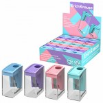 Точилка ERICH KRAUSE "City Mini", с контейнером, пластиковая, корпус ассорти