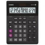 Калькулятор 14 разр Casio GR-14T-W (210х155 мм) двойное питание черный