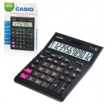 Калькулятор 12 разр Casio GR-12-W 209х155мм большое двойное питание европодвес черный