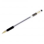 Ручка шариковая черная MunHwa MC Gold 0,5мм грип