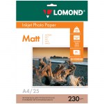 Фотобумага А4 для стр принтеров Lomond 230г/м2 25л матовая односторонняя
