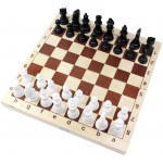 Игра настольная Шахматы и шашки Десятое королевство походные пластиковые с деревянной доской 29х29см