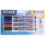 Маркер для белых досок Набор 3мм Crown "Multi Board" пулевидный 4цв/уп