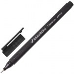 Ручка капилярная (линер) 0,4мм Brauberg Carbon черный металлический наконечник трехгранный корпус