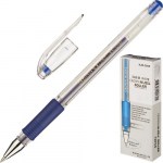 Ручка гелевая синяя Crown HJR-500R 0,5мм грип
