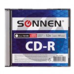 Диск CD-R SONNEN 700 Mb 52x Slim Case 1шт