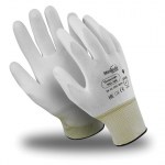 Перчатки полиэфирные Manipula Полисофт полиуретановое покрытие (облив), р-р 10  белые MG-1