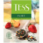 Чай 100пак Tess Flirt с клубникой зеленый