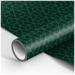 Упаковочная бумага глянц. 70*100см, MESHU "Dark green", 90г/м2