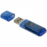 Флеш диск 64GB Smart Buy Clossy  USB 2.0 Flash Drive голубой    SB64GBGS-B