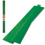 Бумага гофрированная креповая плотная 32г/м2 темно-зеленая 50х250см в рулоне Brauberg