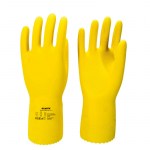Перчатки КЩС латексные Scaffa Луч желтые размер 9