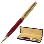 Ручка подарочная шариковая синяя 0,7мм Galant Bremen корп бордовый/золот золот детали