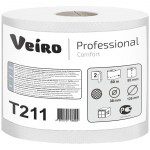 Туалетная бумага втулка 12шт Veiro Professional Comfort 80м Т4 Т9 2-сл тиснение белая мини-рулон