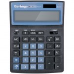Калькулятор 16 разр Berlingo City Style двойное питание 205*155*28 черный/голубой 