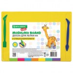 Доска для лепки с отделениями и 2 стеками А4, 280х200 мм, ассорти, BRAUBERG KIDS