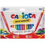 Фломастеры 20цв Carioca Magic Markers меняющие цвет стираемые картон европодвес