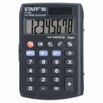 Калькулятор 08 разр Staff STF-883 95х62мм малый двойное питание черный 250196