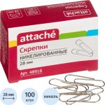 Скрепки 28мм никель Attache AL-YH28/100