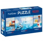 Пазл 500 260х2 элементов набор Hatber Premium Triptych Акварель  