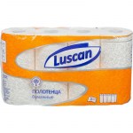 Полотенца рулон 4шт Luscan 2-сл белые 17м с тиснением