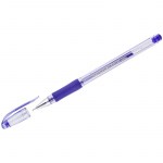 Ручка гелевая синяя Crown Hi-Jell Needle Grip 0,7мм грип игольчатый стержень