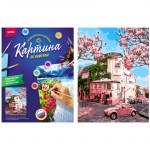 Картина по номерам Lori Розовое настроение А3 с акриловыми красками картон европодвес