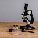 Микроскоп Юный биолог кратность увеличения 450х200х100 черный