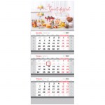 Календарь 2022г квартальный 3бл на 3г OfficeSpace Sweet dessert