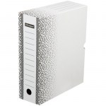 Короб архивный 100мм OfficeSpace Standard клапан плотный микрогофрокартон до 900л белый 