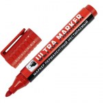 Маркер перманентный 3,5мм красный с клипом Brauberg Ultra Marker
