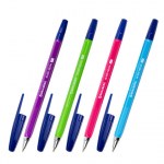 Ручка шариковая синяя Brauberg M-500 Neon корпус ассорти узел 0,7мм линия письма 0,35мм 